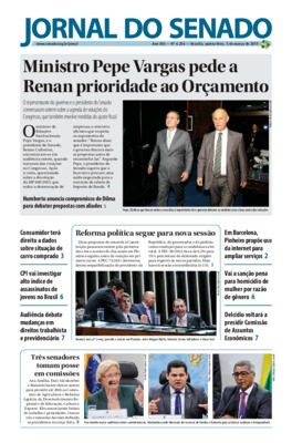 <BR>Data: 05/03/2015<BR>Responsabilidade: Senado Federal, Secretaria de Comunicação Social<BR>Endereço para citar este documento: -www2.senado.gov.br/bdsf/item/id/506955->www2.senado.gov.br/bdsf/item/id/506955