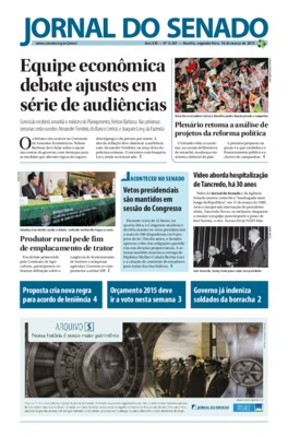 <BR>Data: 20/03/2015<BR>Responsabilidade: Senado Federal, Secretaria de Comunicação Social<BR>Endereço para citar este documento: -www2.senado.gov.br/bdsf/item/id/507353->www2.senado.gov.br/bdsf/item/id/507353