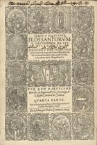 CAYRASCO DE FIGUEROA, Bartolomé, 1538-1610<br/>Templo militante, Flos Santorum, y triumphos de sus virtudes... / Por Don Bartolome Cayrasco de Figueroa... ; Quarta parte. - Em Lisboa : por Pedro Crasbeeck, 1614. - [8], 289, [3] p. : il. ; 2º (29 cm)