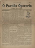 O Partido operário : folha socialista. - A. 1, n. 1 (9 Set. 1894)-a. 1, n. 4 (30 Set. 1894). - Lisboa : Paulo da Fonseca, 1894. - 48 cm