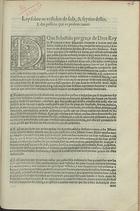 PORTUGAL.. Leis, decretos, etc.<br/>Ley sobre os vestidos de seda & feytios delles e das pessoas que os podem trazer. - [S.l. : s.n.], : vendense em casa de Francisco Fernandes, [depois de 25 de Junho de 1560]. - [2] f. ; 2º (30 cm)