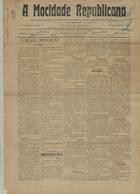 SILVA, Manuel Rodrigues<br/>A mocidade republicana : quinzenario independente, literario e noticioso / propr. Nicolau Ribeiro de Melo ; dir e ed. Mario Rodrigues da Silva. - A. 1, n. 1 (24 Jun. 1913)-A. 1, n. 7 (20 Set. 1913). - Tondela : M. R. Silva, 1913. - 54 cm