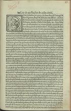 PORTUGAL.. Leis, decretos, etc.<br/>Ley de apellações de casos ciueis. - [S.l. : s.n., 15 de Fevereiro de 1559]. - [1] f. ; 2º (30 cm)