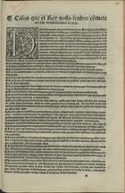 PORTUGAL.. Leis, decretos, etc.<br/>Casos que el Rey nosso senhor cõmete aos seus desembargadores do paço. - [S.l. : s.n., 15 de Junho de 1549]. - [1] f. ; 2º (30 cm)