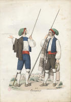 PALHARES, João, ca 1810? - ca 1890?<br/>Costumes portugueses / Palhares lith.. - [Lisboa : J. Palhares, ca 1850]. - 1 álbum (60 gravuras) : litografias aguareladas ; 31x23 cm. - ([Colecção Palhares, 2.ª série])