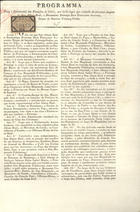 Programma para o ceremonial das funções de Côrte, que terão logar por occasião da proxima chegada de Sua Alteza Real, o serenissimo Principe Dom Fernando Augusto, Duque de Saxonia Cobourg-Gotha. - [Lisboa] : Imp. Nacional, [1836]. - [3] p. a 2 colns. ; 14 cm