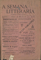 A semana litteraria. - A. 1, nº 1 (2 abr. 1893). - Lisboa : [s.n.], 1893. - 22 cm