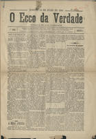 O ecco da verdade. - A. 1, nº 1 (25 jul. 1886). - Porto : [s.n.], 1886. - 42 cm