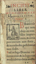 BIBLIA. A.T. SALMOS<br/>Liber hymnorum vel psalmorum Dauid. - Conimbricae : typis Antonij à Maris, 1574. - 2 - 288, [5] f. ; 12º (13 cm)