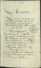 CUNHA, Luís da 1662-1749<br/>Memorias que contém os mais concideraveis sucessos desde o anno de 1659. em que se fes a Páz dos Pirinèos athé o de1706. Escritas por D. Luiz da Cunha, Enviado Extraordinario de S. Mag[estad]e Portugueza na Corte de Londres, e depois Embaixador na Haya, e segundo Plenipotenciario no Congresso de Utrecht. Offerecidas à Mag[estad]e do S.r Rey Dom João o 5.º por mão do seu Secretario de Estado Diogo de Mendonça Corte Real. Primeira parte [Depois de 1714]. - [6] f., 613 p., enc. ; 24 cm