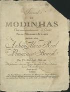 MESQUITA, José de, fl. 1793-1795<br/>Moda nova / del Senhor Joze de Mesquita. - Lisboa : P. A. Marchal e Milcent, [1793]. - Partitura (2 p.) ; 32 cm. - (Jornal de modinhas ; Ano 1, N.º 24)