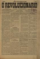 O revolucionario : folha socialista / ed. resp. Paulo da Fonseca. - A. 1, nº 1 (18 Mar. 1893)-s. 2, a. 4, nº 17 (18 Out. 1896); [S. 2], a. 1, nº 1 (14 set. 1902) - a. 1, nº 33 (26 abr. 1903). - Lisboa : P. Fonseca, 1893-1903. - 36 cm