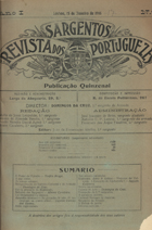 Revista dos sargentos portugueses / dir. Domingos da Cruz. - A. 1, nº 1 (15 jan. 1916) - a. 2, nº 46 (30 nov. 1917). - Lisboa : João da Encarnação Abelha, 1916-1917. - 26 cm