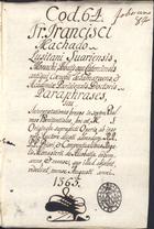 MACHADO, Francisco, O. Cist. 15--,<br/>In septem psalmos penitentiales / Francisco Machado [Ca 1465]. - [1], [84],[1] (29-32 linhas) : papel il. color. ; 4.º (21 cm)