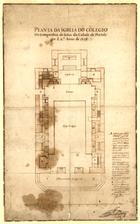 COUTO, Mateus do, ca 1630-1696<br/>[Igreja do Colégio da Companhia de Jesus em Portalegre] : [planta e perfil] / Matheus do Couto 1678. - 2 desenhos : tinta da china e aguadas, tinta sépia e aguadas ; 30x45 cm aprox.