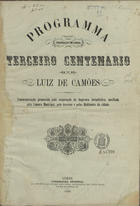 Programa da celebração em Lisboa do Tricentenário de Luís de Camões. - Lisboa : Tip. Universal, 1880. - 8 p. ; 35 cm