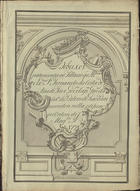 LANDI, Antonio Giuseppe, 1713-1791<br/>Debuxos pertencentes ao Palacio q[ue] o Ill.mo e Ex.mo Sr. Fernando da Costa de Ataide Teive, Gov[ernad]or, e Cap[ita]m Gen[er]al da cid[ad]e de Belem do Grão Pará mandou nella edificar por ordem de S. Mag[esta]de / Ant[oni]o Jozé Landi Bolonhes Architect. f[ec]it 1771. - [22] f., enc. : il. ; 45 cm