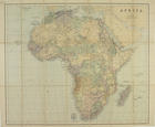 SHAWE, William, fl. ca 1890-1903<br/>Africa : with index / by William Shawe FRGS. - Escala [ca 1:17300000], 500 Statute Miles = [4,65 cm]. - London. - Liverpool : George Philips & Son, [1892]. - 1 mapa : litografia, color. ; 54x64 cm, dobrado e colado em capa de 18 cm + index,  30 p., colado na capa. - (Philips new series of travelling maps)