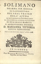 Sacrificio de Melchisedech : poema dramatico, representado em a cidade de Béja no primeiro dia do triduo solemne celebrado em louvor do SS. Sacramento da Eucharistia na Igreja Cathedral em o presente anno de 1779. - Lisboa : na Regia Officina Typografica, 1779. - 71 p. ; 20 cm