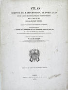 SANTAREM, Visconde de, 1791-1856<br/>Atlas composé de mappemondes, de portulans et de cartes hydrographiques et historiques depuis le VIéme jusqu¹au XVIIëme siècle : pour la plupart inédites, et tirées de plusieurs bibliothèques de L¹Europe, devant servir de preuves à l´historie de la cosmographie et de la cartographie pendant le Moyen Age et à celle des progrès de la géographie, après les découvertes maritimes et terrestres du XVëme siècle,effectuées par les Portugais, les Espagnols, et par d¹autres peuples / recueillies et gravées sous la direction du Vicomte de Santarém . - Paris : Imp. par E. Thunot et Ce., 1849 [i.é 1849 -1855]. - 1 atlas, [5] p. de texto, 78 cartas ; 82 cm