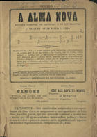 A alma nova : revista semanal de sciencias e de litteratura / propr. José Moutinho ; dir. Aureliano Cirne. - S. 2, a. 5, nº 1 (30 Ag. 1885). - Porto : J. Moutinho, 1885. - 24 cm