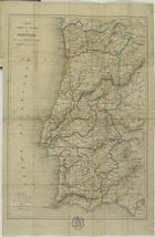 VUILLEMIN, Alexandre A., 1812-?<br/>Carte physique et politique du Portugal / A. Vuillemin ; gravé par Ch. Smith. - Escala [ca. 1:1400000], 8 lienes portugaises [18 ao grau] = [3,45 cm]. - Paris : Garnier Fréres, [18--]. - 1 carta : tracejados color. ; 29x43 cm., dobr. 14x9 cm