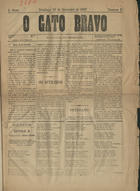 O gato bravo. - A. 1, nº 1 (13 Fev. 1887) - supl. nº 8 (7 Abr. 1887). - Porto : Typ. do -Gato bravo-, 1887. - 40 cm