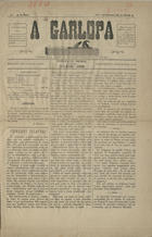 A garlopa : orgão dos carpinteiros civis. - Nº programa (Mar. 1886) - nº 1 (Abr. 1886). - Lisboa : Atheneu Operario Cooperativa de Produção Typographica, 1886. - 42 cm