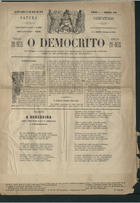 O democrito / propr. O Dito. - A. 1, nº 1 (25 Maio 1876) - a. 1, nº 9 (23 Jul. 1876). - Lisboa : Typ. de J.G. de Sousa Neves, 1876. - 36 cm