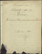 BRANDAO, Vicente Carlos Correia de Sousa, ca 18--<br/>Descripção do Castello da Feira / pelo Bacharel Vicente Carlos Corrêa de Souza Brandão 1840. - [7] f. ; 25 cm