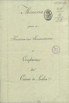 Memoria para a Historia das Irmandades e Confrarias da Cidade de Lisboa [17--]. - [72] f. ; 33 cm