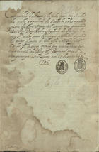 ASSUMAR, 3º Conde de, 1663-1733<br/>Continuação do diario e de tudo o que vay sucedendo nesta expedicão [sic] de Espanha e das maez partes da ditta Monarchia em que com armaz Del Rey Dom Pedro Segundo de Portugal meu s[enh]or, e dos maes Principes aliados se pertende meter de posse de toda ella a El Rey Cat[oli]co Carlos 3. [tercei]ro a quem venho por Embaixador estraordinario del Rey de Portugal meu s[enh]or e tem por principio este Liuro em 11 de Outubro de 1706 / Conde de Assumar [João de Almeida Portugal] 1706-1707. - [127] f., [17] f. br., enc. ; 32 cm