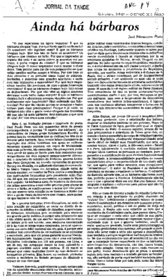 <BR>Data: 03/09/1987<BR>Fonte: Jornal do Brasil, Rio de Janeiro, p. 11, 03/09/ de 1987<BR>Endereço para citar este documento: -www2.senado.leg.br/bdsf/item/id/186960->www2.senado.leg.br/bdsf/item/id/186960