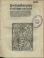 CIJAR, Petrus, fl. 1506<br/>De potestate Pape tractatus et votoru[m] [co]mutatione in rede[m]ptione[m] captiuor[um]... / Fratre petro ciiar. - In alma Parisiorum : per Johannem gourmont, : pro Egidio gourmont, 1506. - [48] f. ; 4º 