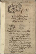 SAO JOSE, Bernardo de, Frei, fl. 1769<br/>Catálogo dos Livros da Livraria do Convento de Santo Antonio da cidade de Vizeu / Fr. Bernardo de S. Joseph. - Vizeu, : 29 de Dezb.º de 1769. - [24], [1 br] f. ; 33 cm