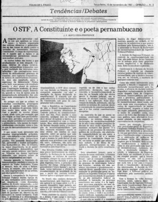 <BR>Data: 10/11/1987<BR>Fonte: Folha de São Paulo, São Paulo, p. a3, 10 nov. de 1987 | Pastas dos Ministros, nº SP<BR>Endereço para citar este documento: -www2.senado.leg.br/bdsf/item/id/187012->www2.senado.leg.br/bdsf/item/id/187012