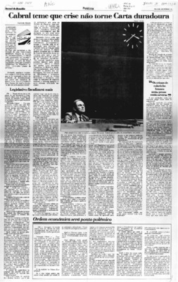 <BR>Data: 10/04/1988<BR>Fonte: Jornal de Brasília, Brasília, nº 4693, p. 5, 10/04/ de 1988<BR>Endereço para citar este documento: -www2.senado.leg.br/bdsf/item/id/187018->www2.senado.leg.br/bdsf/item/id/187018