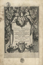 TEMPESTA, Antonio, -il Tempestino-, 1555-1630<br/>Vita et miracvla D. Bernardi Claravalensis abbatis : opera et industria, ... : Pars Prior / Antonivs Tempestin. invent.. - Romae : Impensis Marcelli Clodi, 1587. - 56 f. : totalmente il., gravura a aguaforte, p&b ; 38x26 cm