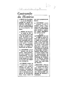 <BR>Data: 01/05/1988<BR>Fonte: Correio Braziliense, Brasília, nº 9145, p. 2, 01/05/ de 1988<BR>Endereço para citar este documento: -www2.senado.leg.br/bdsf/item/id/187058->www2.senado.leg.br/bdsf/item/id/187058