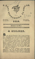 A rosa offerecida às bellas. - Nº 1 (1840) - nº 9 (1840). - [Lisboa] : Imprensa de Vieira & Torres, 1840. - 20 cm