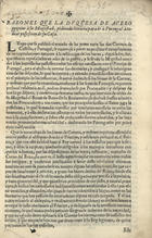 AVEIRO, 6ª Duquesa de, 1630-1715<br/>Razones que la Duquesa de Avero propone à Su Magestad, pidiendo licencia para ir à Portugal à tomar possession de su Casa. - Lisboa : [s.n.], 1681. - 5 f. ; 31 cm