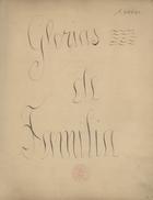 PREGO, Ezequiel de Sousa, fl. 1878-1922<br/>Glorias de familia / Ezequiel Prego entre 1903 e 1922. - 1 álbum, 73 f. : aguarela, lápis, tinta da china ; 28 cm