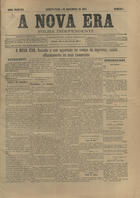 A nova era : folha independente / adm. Pedro Rodrigues. - A. 1, n. 1 (1 Nov. 1893)-a. 3, n. 40 (31 Mar. 1895). - Lisboa : José Garcia de Lima, 1893-1895. - 43 cm