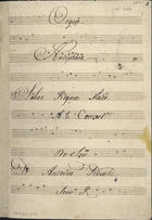 TEDESCHI, Antonio, fl. 1735-1765<br/>Salve Regina Mater : A 4º Concert. / Do Sr. D. Antonio Tedeschi. - Lisboa: [entre 1780 e 1830]. - 5 partes (ff. 1 a 6) ; 318 mm