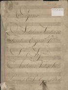 TEDESCHI, Antonio, fl. 1735-1765<br/>O Salutaris hostia ; Tantum Ergo a 4º / Del Sig.re D. Antonio Tedeschi [entre 1735 e 1770]. - Partitura ([2] f.) ; 298x224 mm + 4 partes