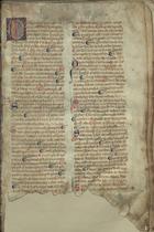 JOHANNES WALLENSIS, O.F.M. ?-1303,<br/>Liber Collectionum / [Johannes Wallensis] [1301-1325]. - [1], [71], [1] f. (2 colunas, 44-53 linhas) : pergaminho, il. color. ; 328x316 mm