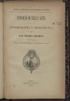 SOCIEDADE DE GEOGRAFIA DE LISBOA<br/>Exposição de Bellas Artes Contemporanea e Retrospectiva : plano, programma e regulamento / elab. Secção de Arte da Sociedade de Geographia de Lisboa. - Lisboa : Imp. Nacional, 1896. - 15 p. ; 25 cm