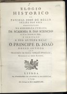 STOCKLER, Francisco de Borja Garção, 1759-1829<br/>Elogio histórico de Pascoal José de Melo Freire dos Reis / Francisco de Borja Garção Stockler. - Lisboa : Typ. da Academia R. das Sciencias, 1799. - [3] f., 32 p. ; 21 cm