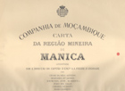 Carta da região mineira de Manica / Companhia de Moçambique ; sob a dir. de A. A. Freire de Andrade ; levantada por Cesar da Silva Azevedo ; grav. par A. Simon. - [S.l.] : Companhia de Moçambique, 1900 (Paris : : A. Simon). - 1 carta em 26 f. ; 50x73 cm. cada f., enc., 57 cm