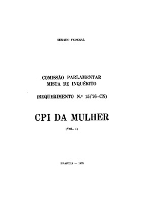 <BR>Data: 1978<BR>Responsabilidade: Presidente: Senador Gilvan Rocha<BR>Endereço para citar este documento: ->www2.senado.leg.br/bdsf/item/id/84968